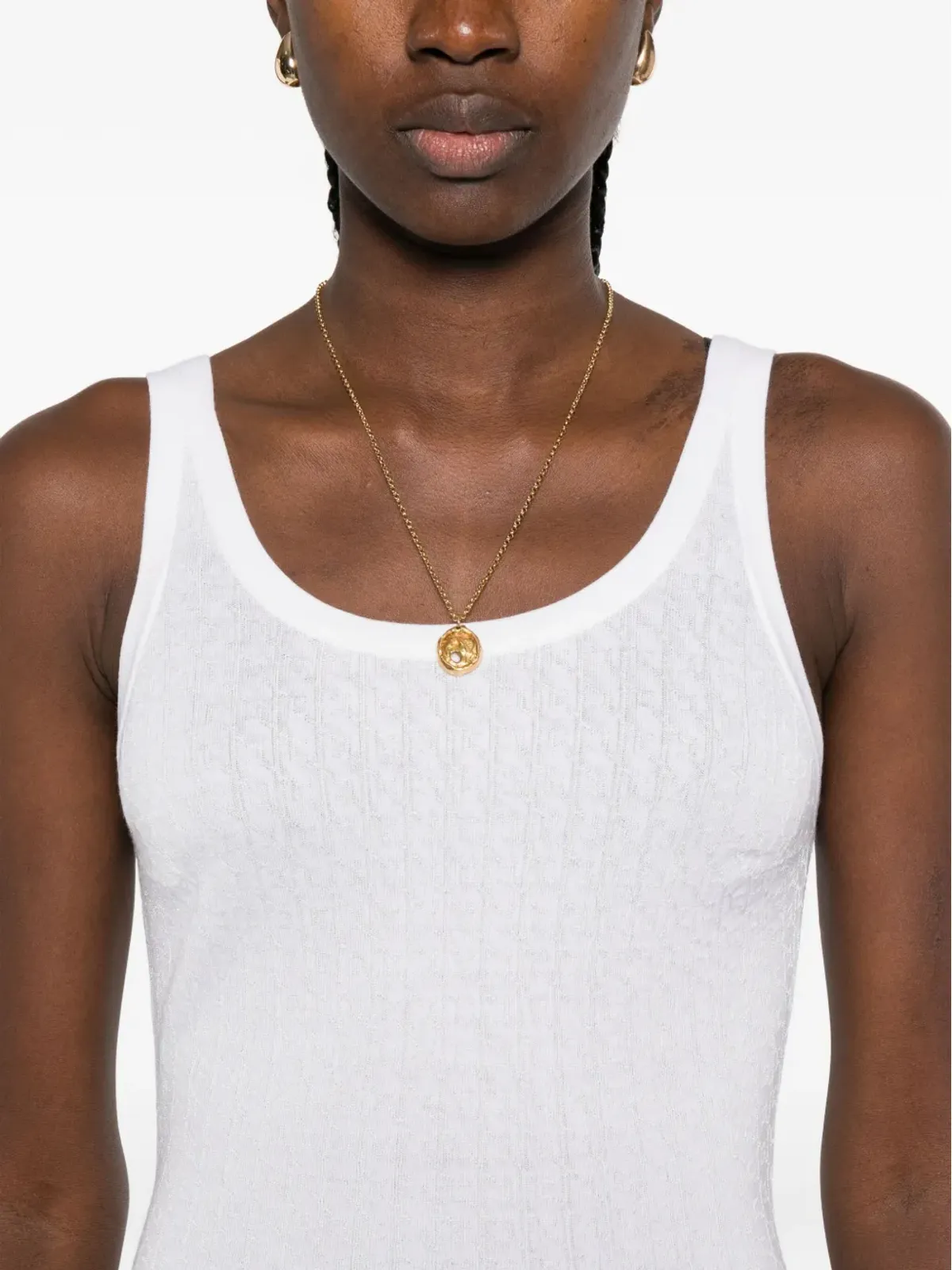 Elisabetta Franchi scoop-neck tank top - 画像5