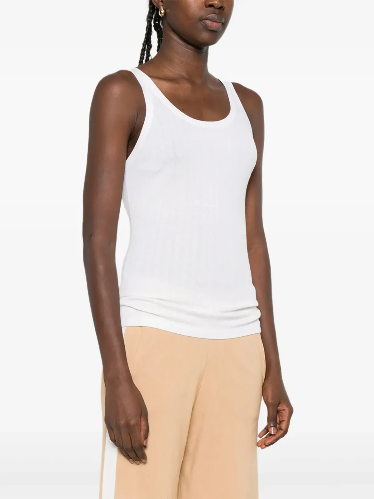 Elisabetta Franchi scoop-neck tank top - 画像3