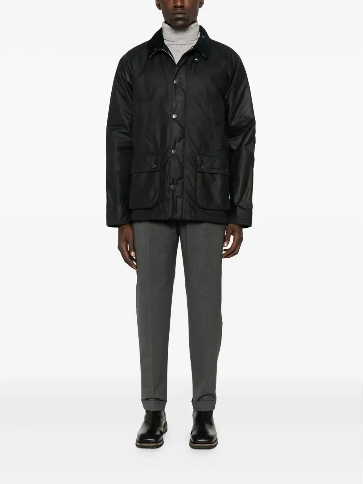 Barbour コーデュロイ襟付きフラップポケットジャケット - 画像2