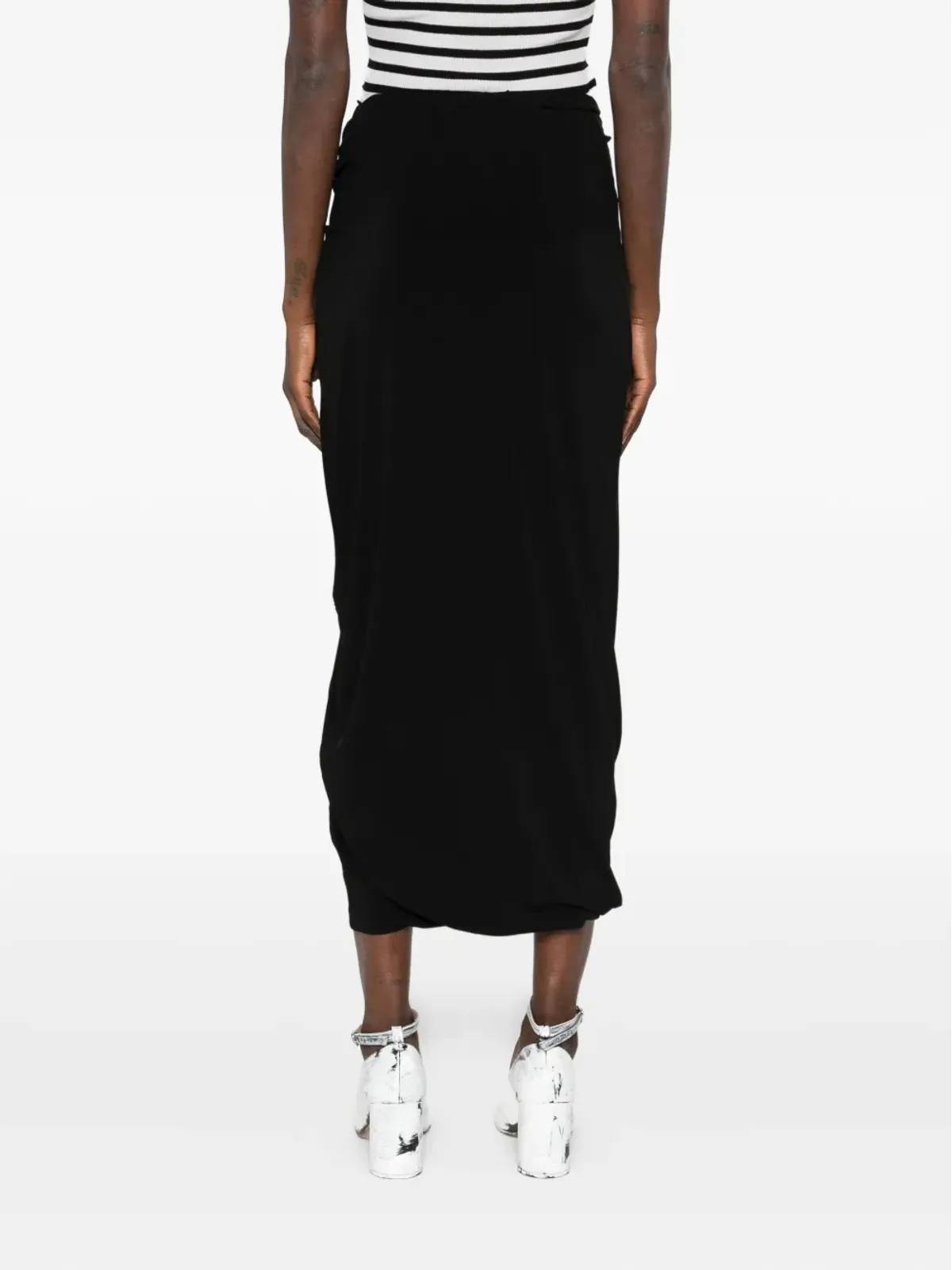 Jean Paul Gaultier リングディテール サイドスプリット ミディスカート - 画像4