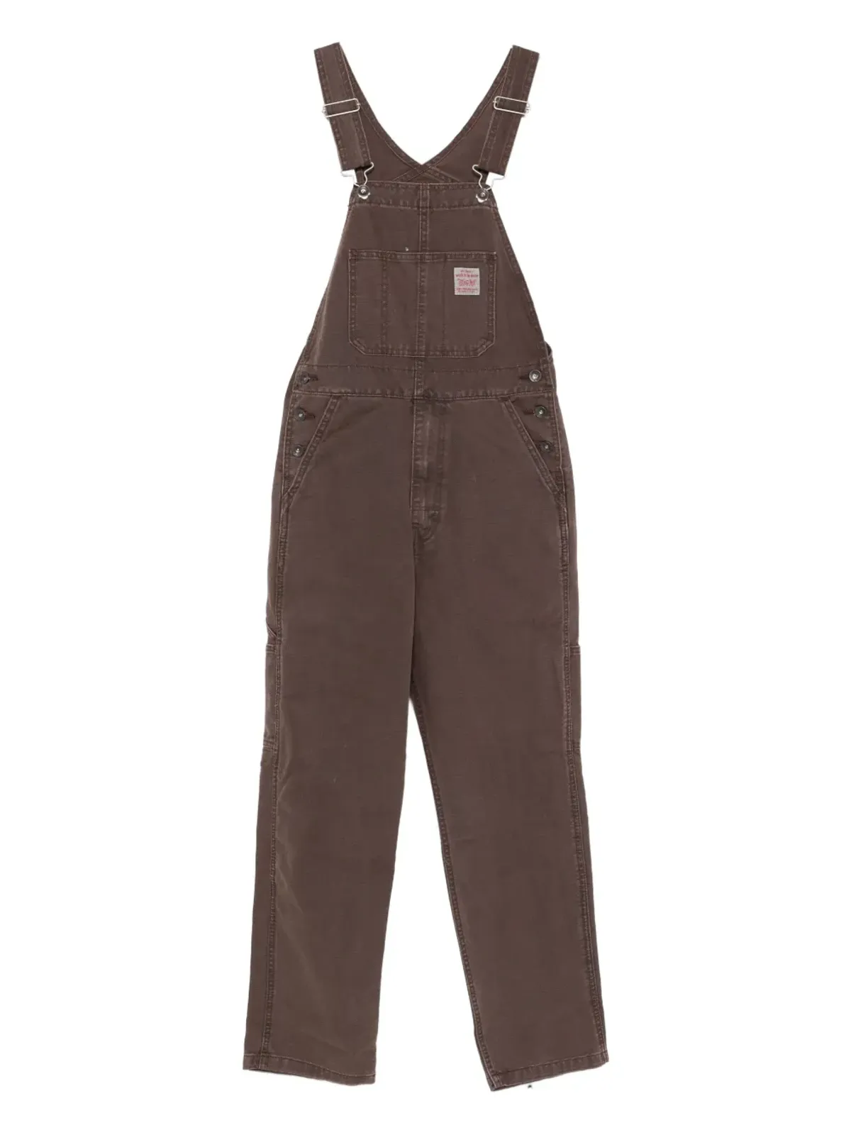 Levi's レッドタブ™ ボタン留め ポケット付きオーバーオール ブラウン - 画像1