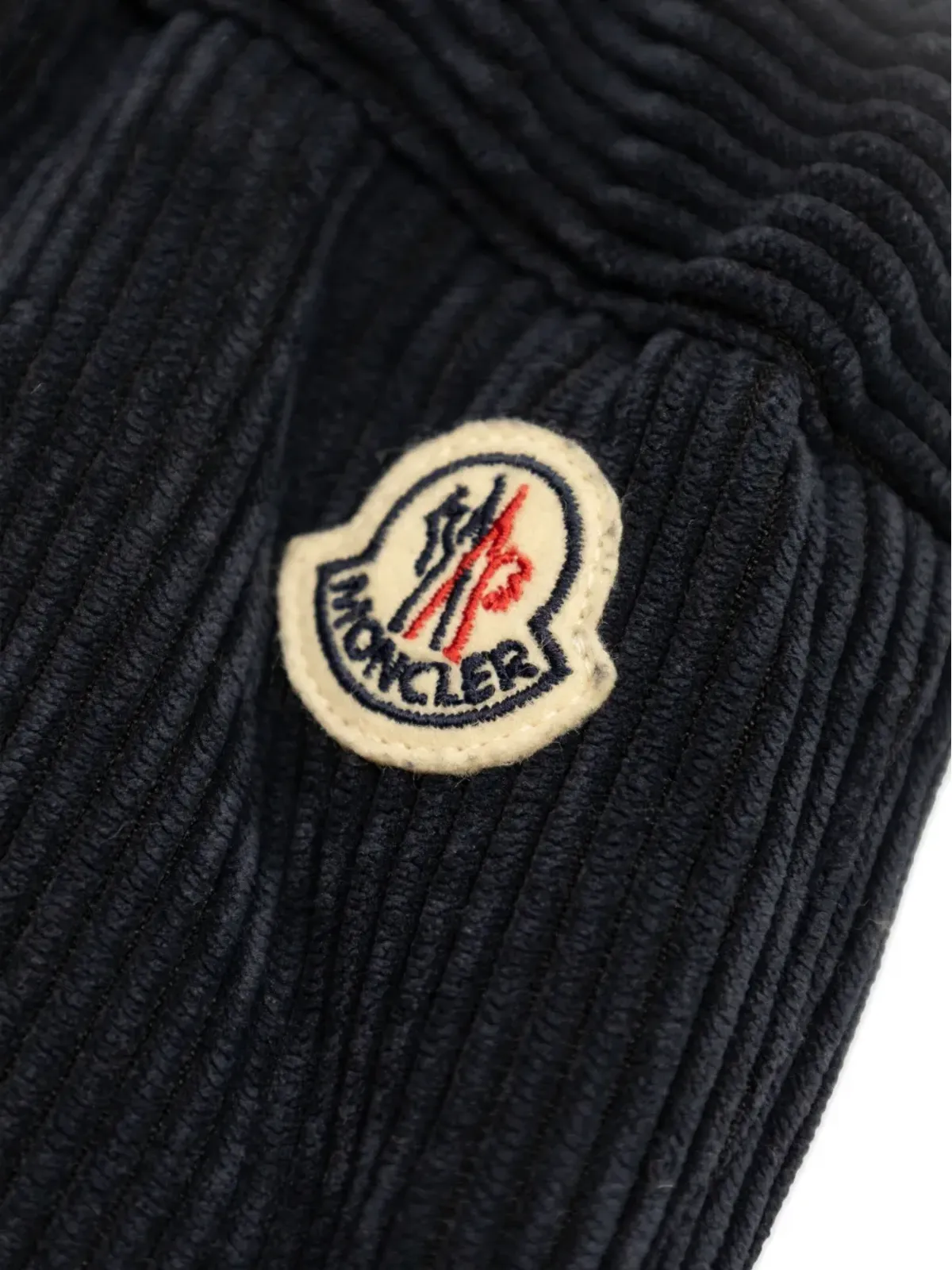Moncler Enfant コーデュロイ地のパッチポケット チノパンツ ブルー - 画像3