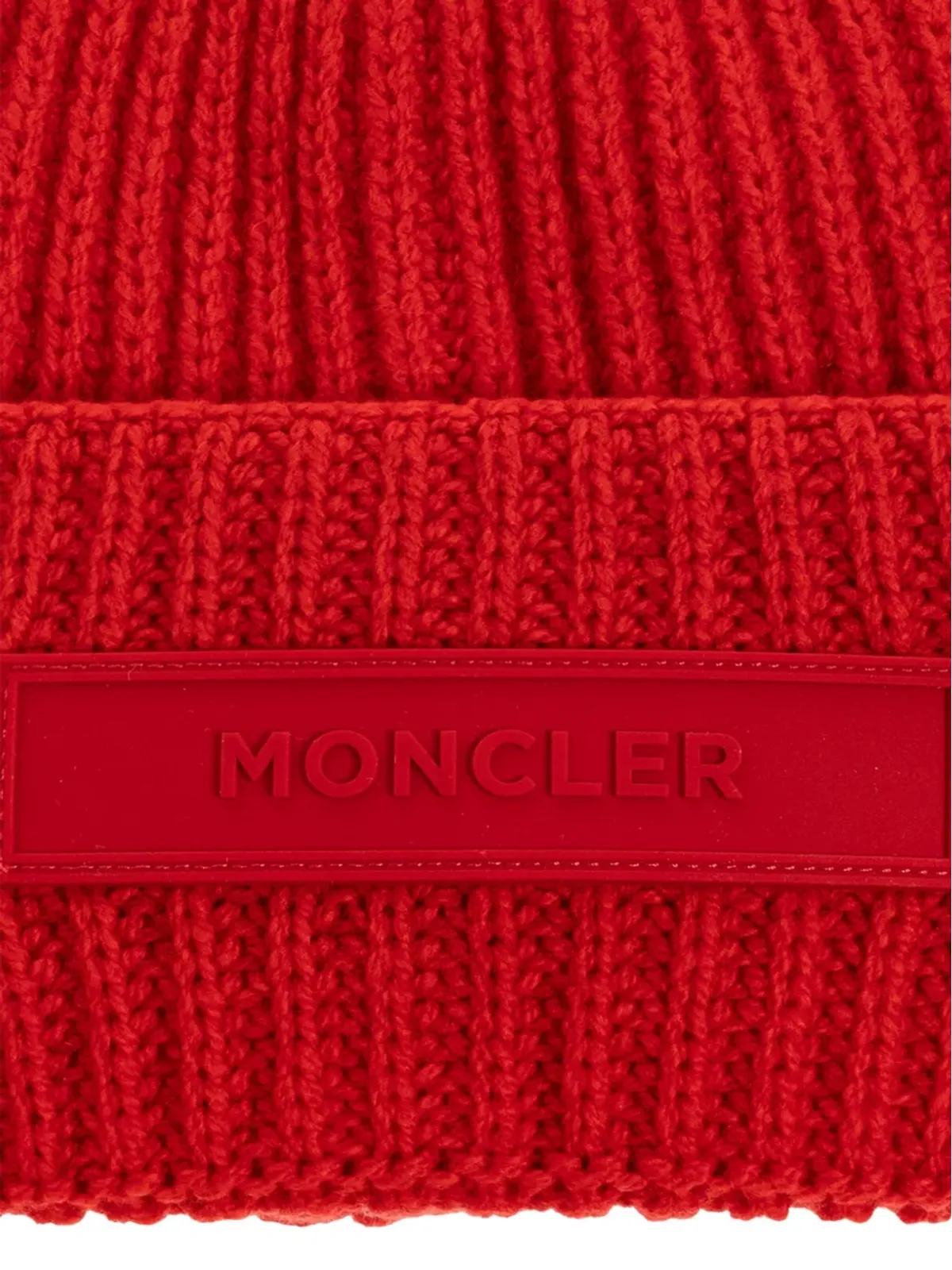 Moncler ribbed logo-plaque beanie - 画像3