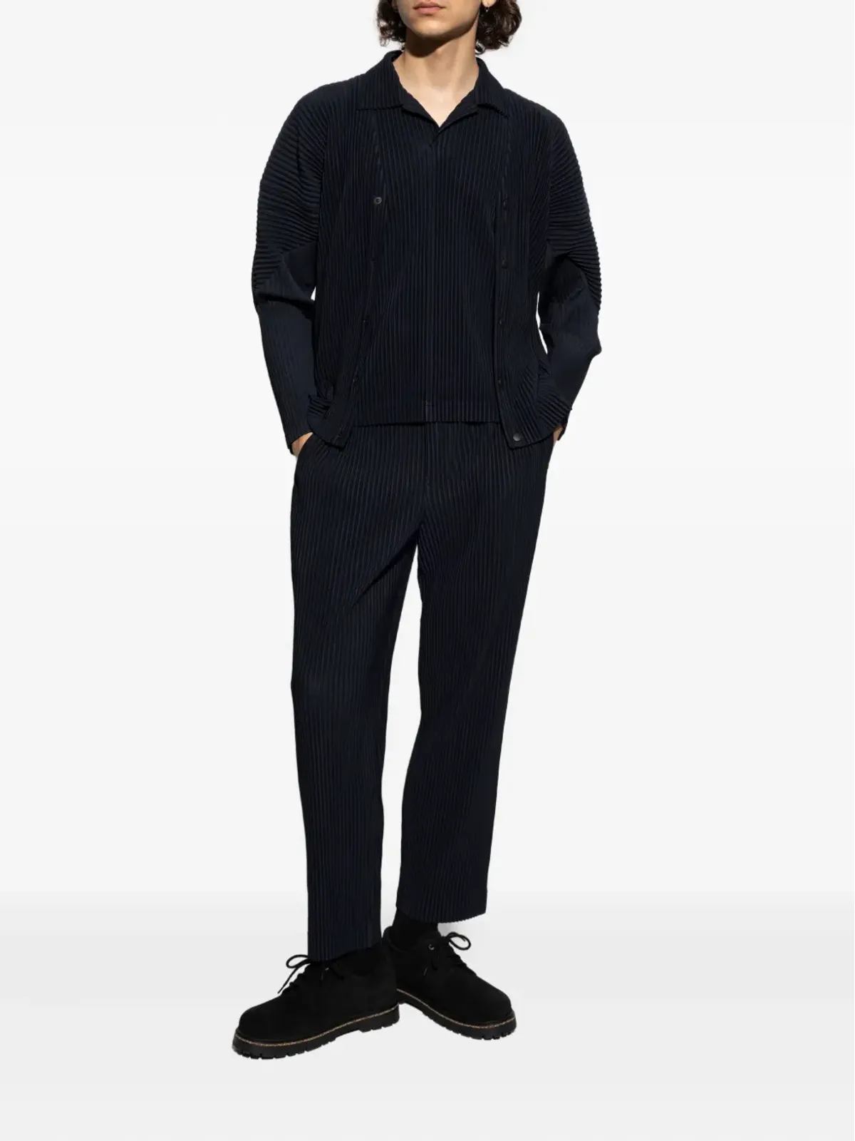 Homme Plissé Issey Miyake プリーツ ボタン留め付きカーディガン - 画像2