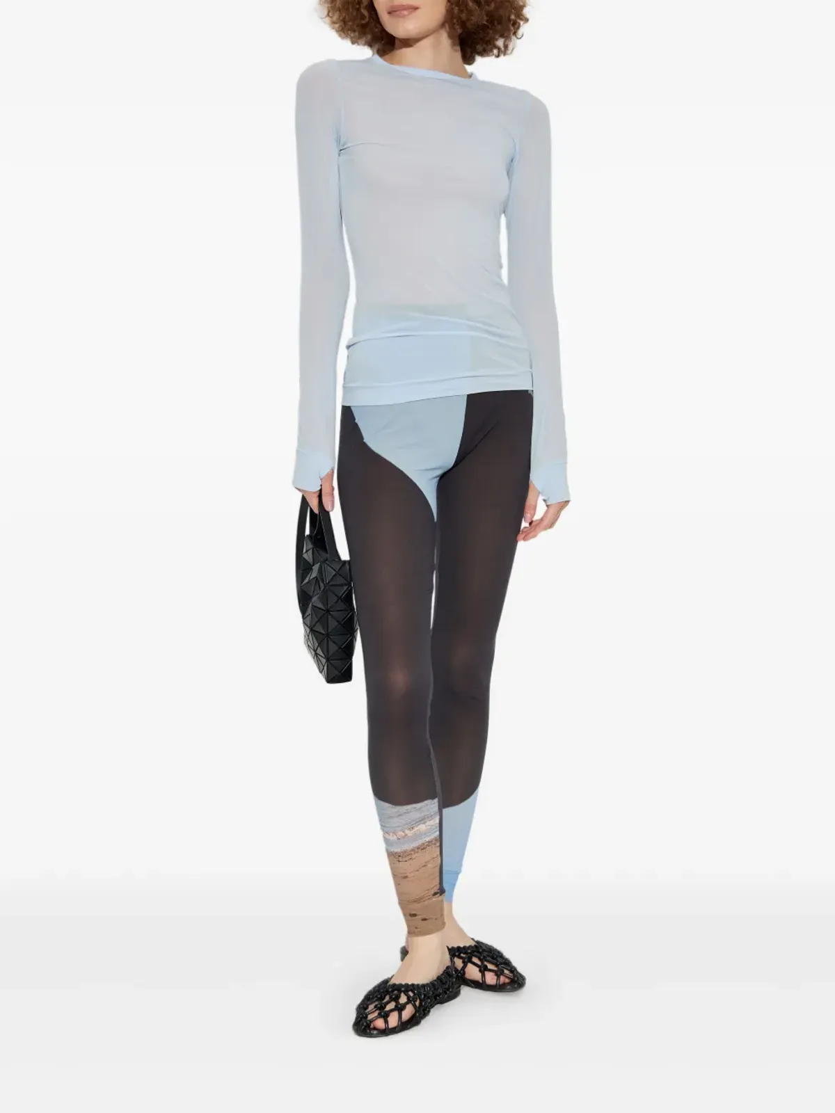 Issey Miyake カラーブロックプリントパンツ - 画像2