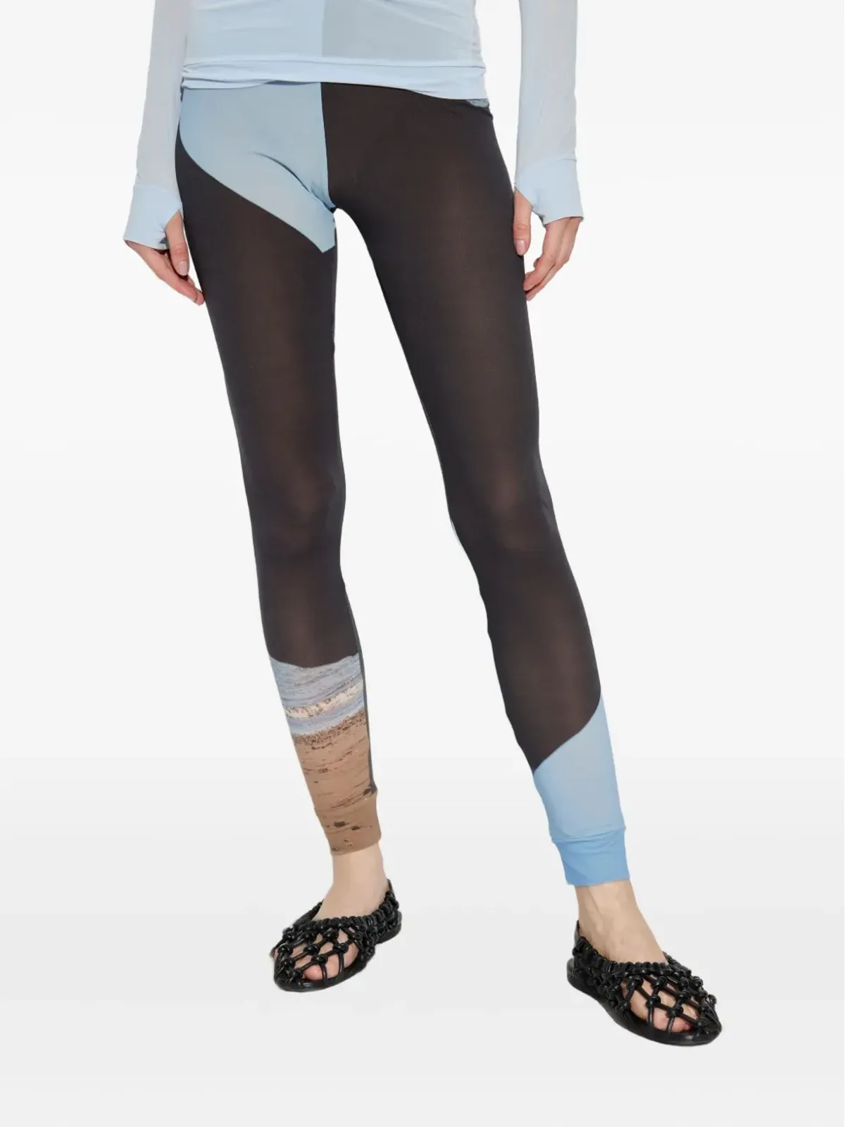 Issey Miyake カラーブロックプリントパンツ - 画像3