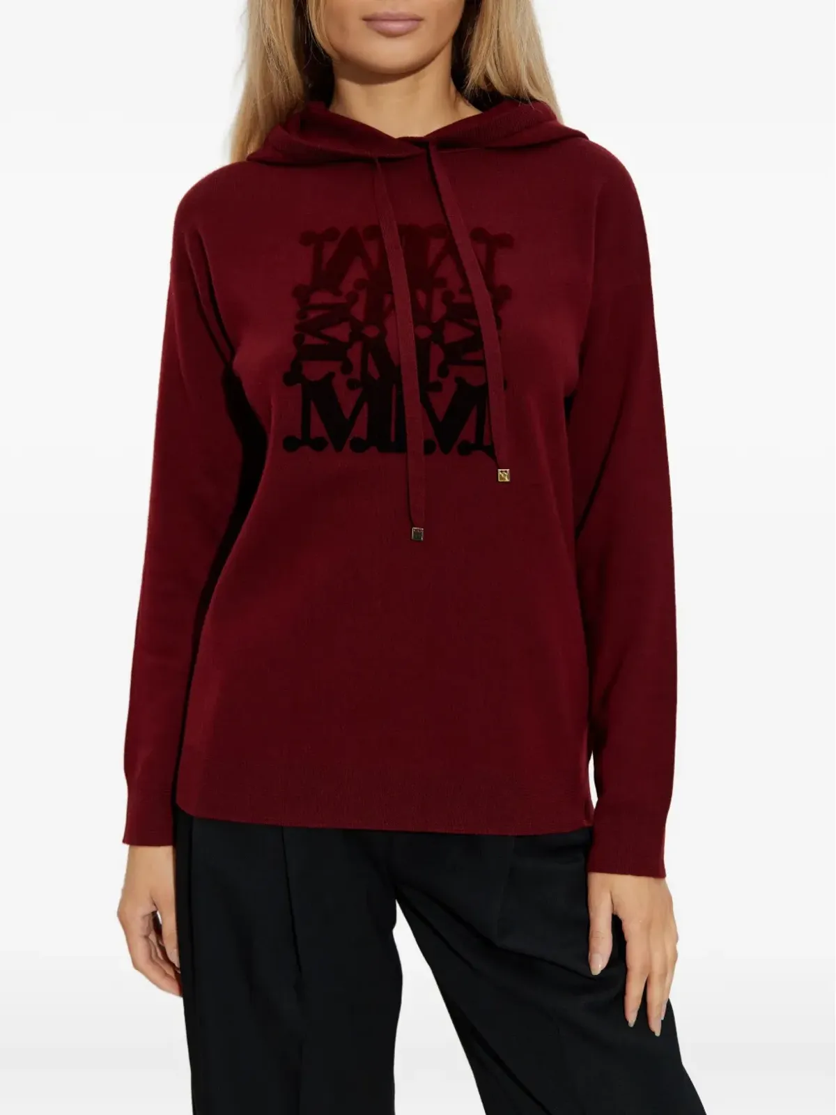 Max Mara ロゴディテール フード付きセーター - 画像3