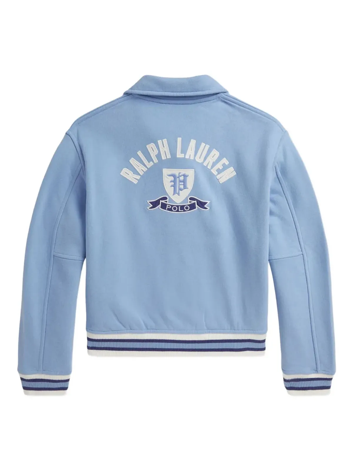 POLO RALPH LAUREN KIDS 刺繍ロゴ バーシティジャケット ブルー - 画像2