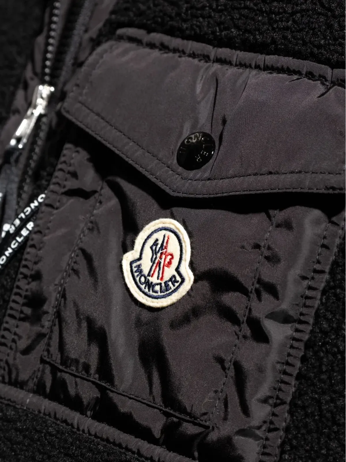 Moncler フリース パッチポケット セーター - ブラック - 画像5