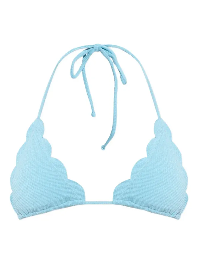 Marysia Marysia Broadway scallop-edge bikini top - Blueの商品画像