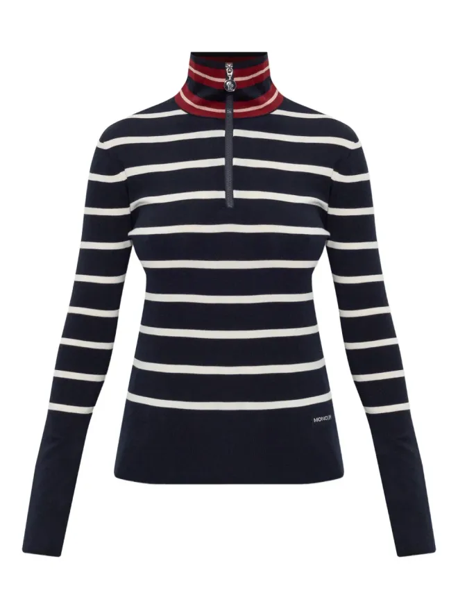 Moncler Moncler ハイネックストライプニットセーターの商品画像