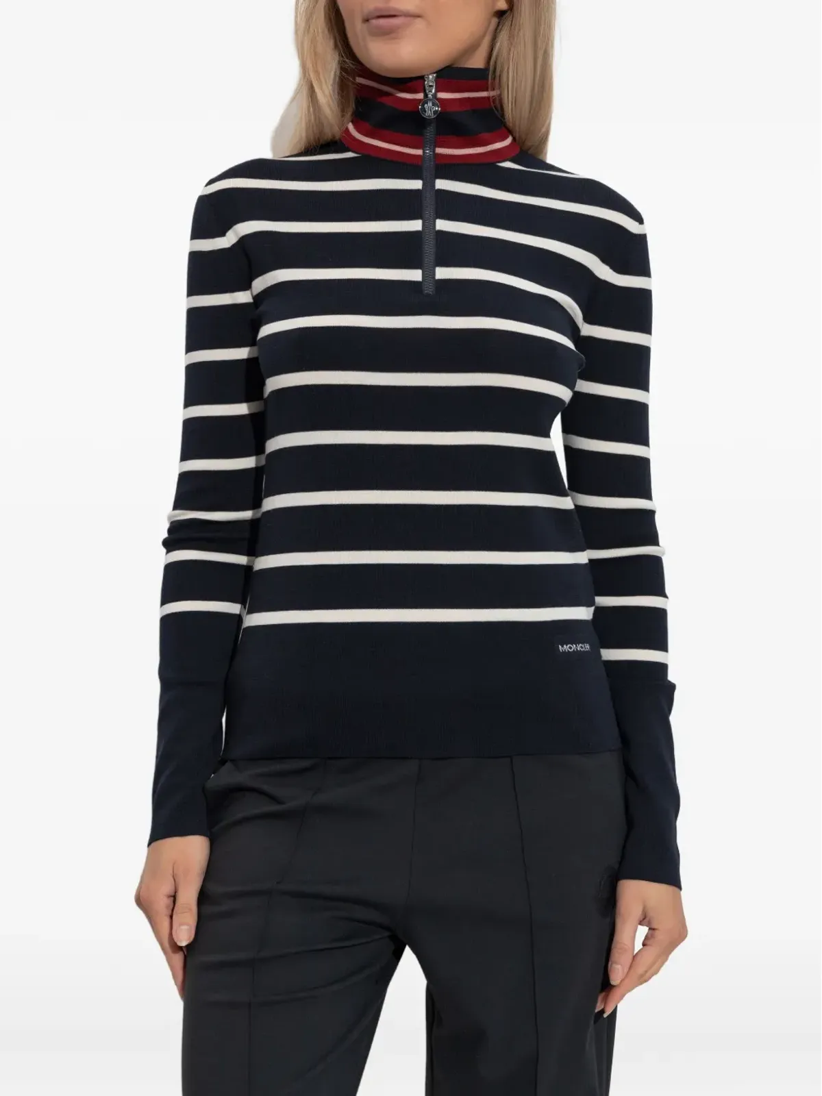 Moncler ハイネックストライプニットセーター - 画像3