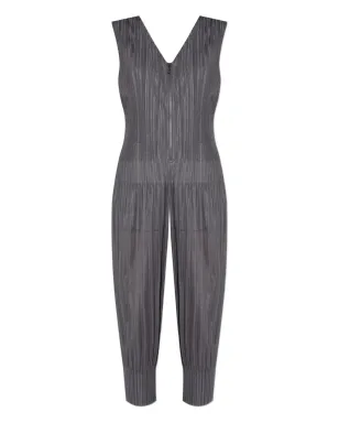 Pleats Please Issey Miyake ジップ付きプリーツジャンプスーツ - Grey - サムネイル1