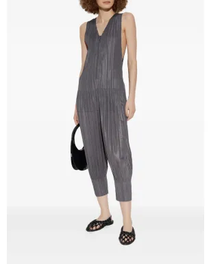 Pleats Please Issey Miyake ジップ付きプリーツジャンプスーツ - Grey - サムネイル2
