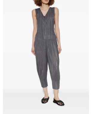 Pleats Please Issey Miyake ジップ付きプリーツジャンプスーツ - Grey - サムネイル3