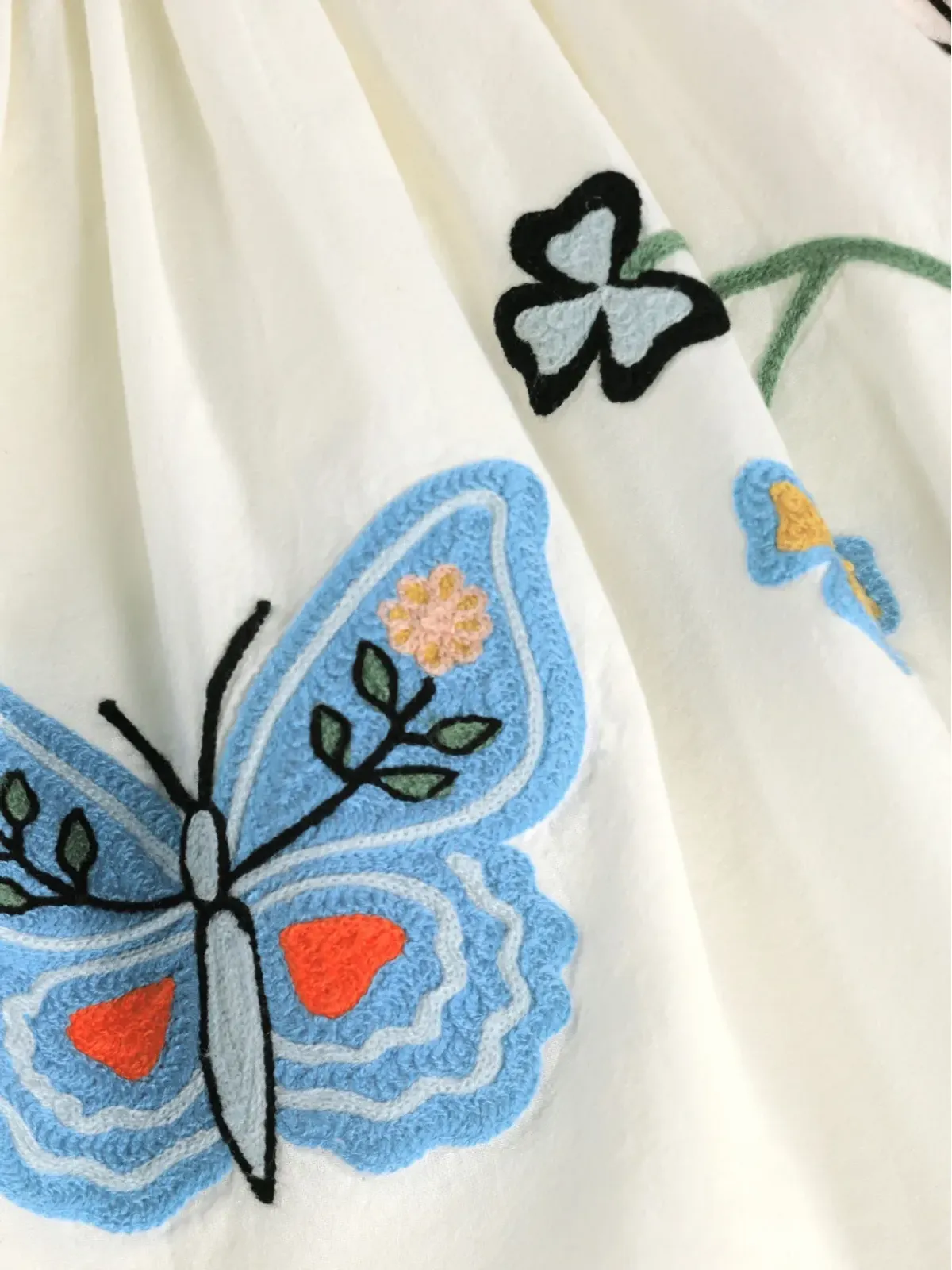 Molo Carlin butterfly-flower embroidered dress - White - 画像4