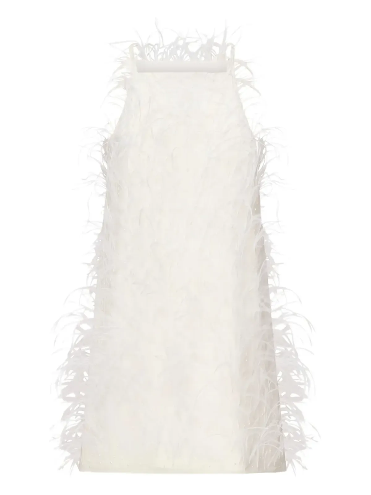 PINKO フェザー装飾ドレス - White - 画像1