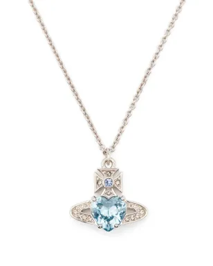 Vivienne Westwood アクアマリン ハートオーブ ネックレス - サムネイル2