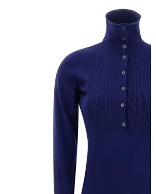TOM FORD リブ編みポロマキシドレス（ブルー） - サムネイル3