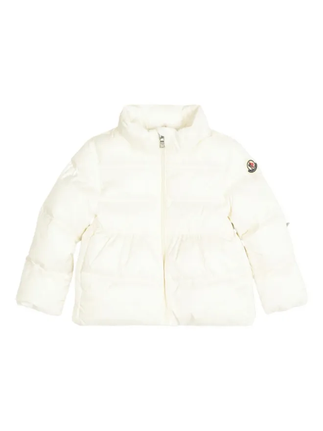 Moncler Enfant Moncler Enfant Joelette quilted logo-patch padded jacket - Whiteの商品画像