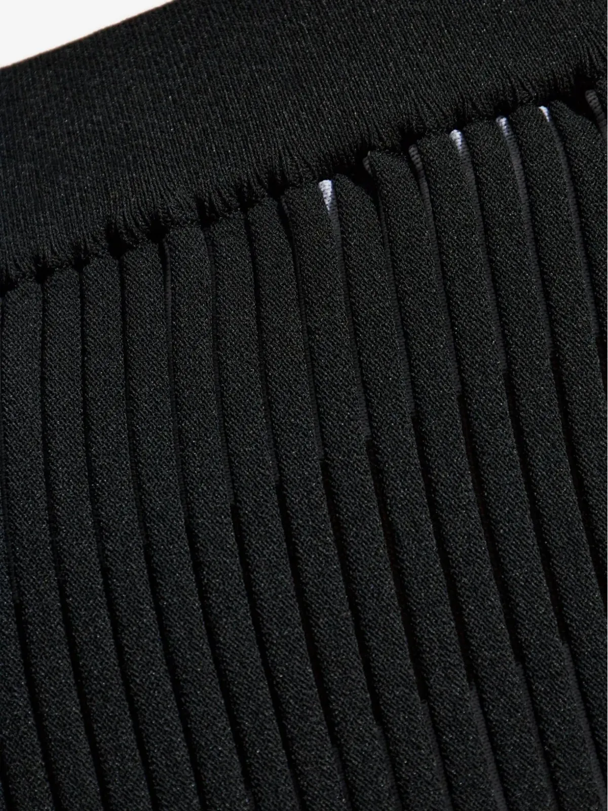 Issey Miyake striped slit skirt - Black - 画像5