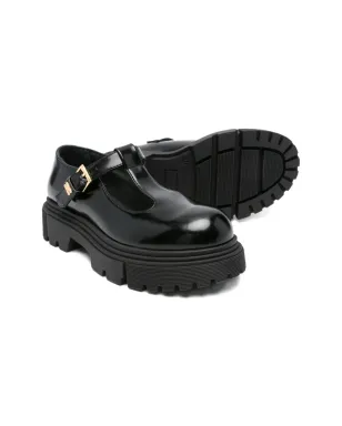 Elisabetta Franchi La Mia Bambina バックル付きTバー バレリーナ - サムネイル2