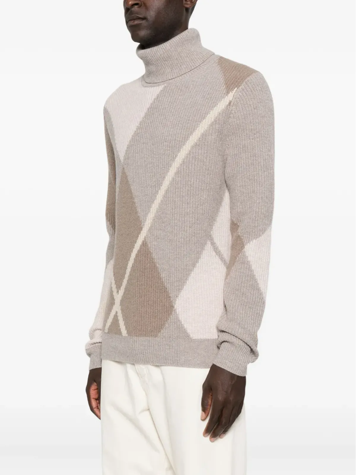 BOMPARD アーガイルダイヤモンド柄セーター - 画像3