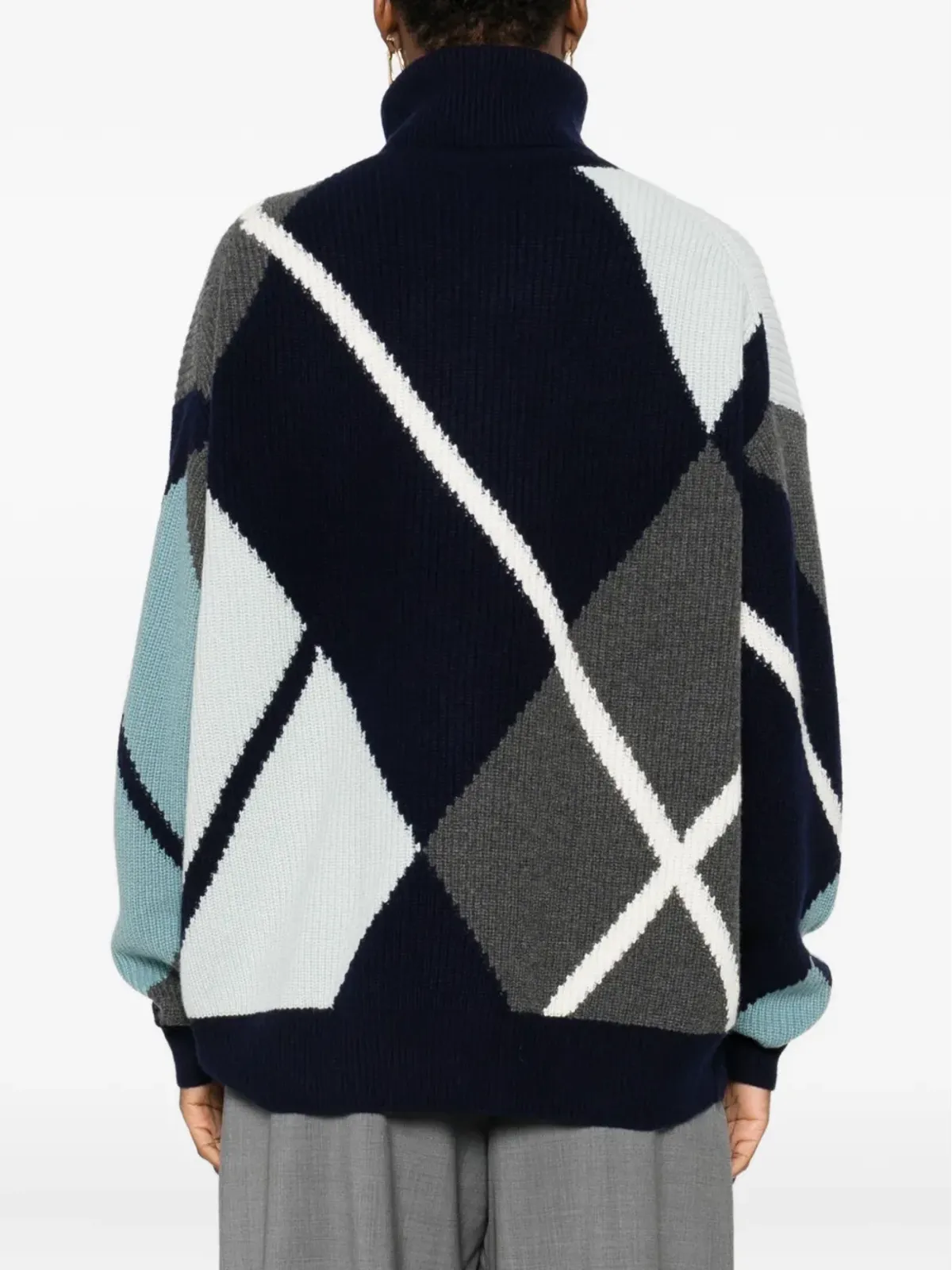BOMPARD ダイヤモンド柄タートルネックセーター - 画像4