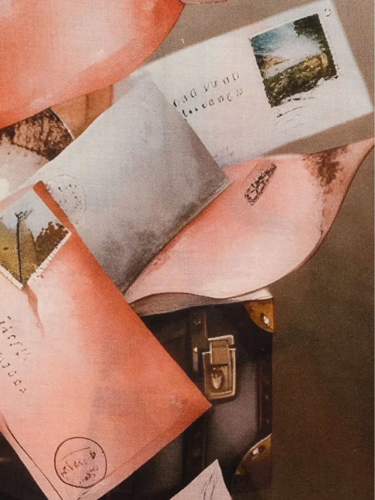 D'aniello レター印字フリンジスカーフ - 画像2