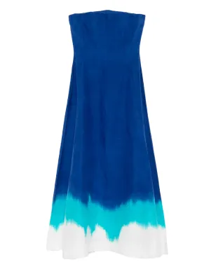 Gabriela Hearst Alessia strapless dip-dye maxi dress - Blue - サムネイル1