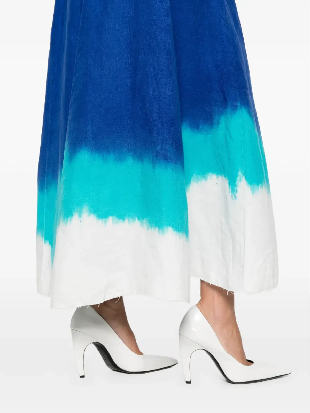 Gabriela Hearst Alessia strapless dip-dye maxi dress - Blue - 画像5