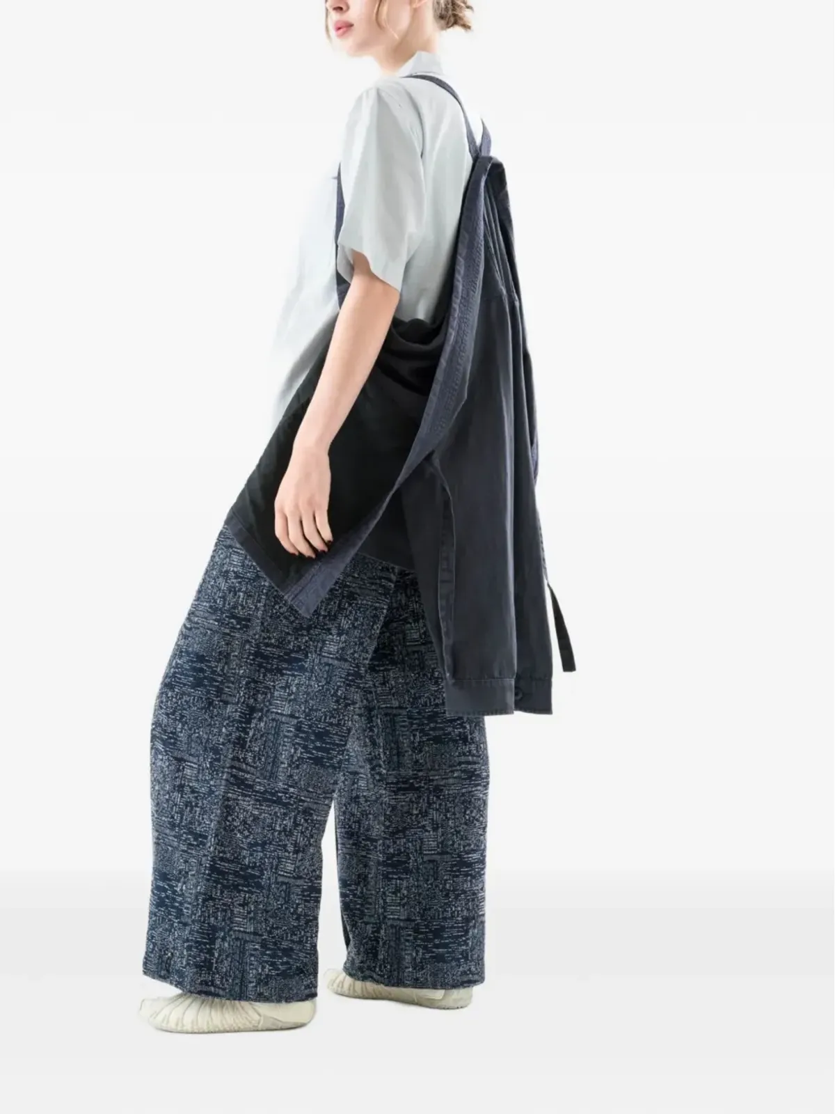Maharishi コットンウール混紡 テクスチャードパンツ ブルー - 画像3