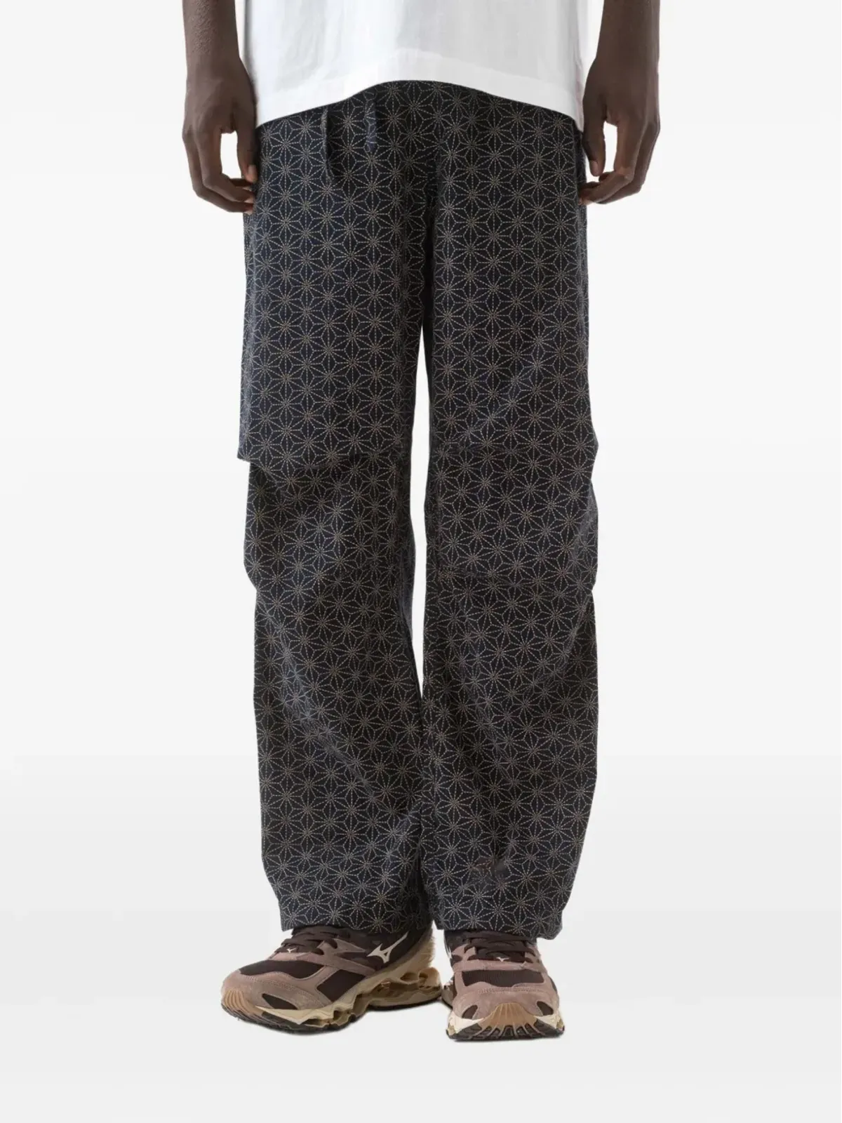 Maharishi 幾何学模様トラックパンツ（ネイビー） - 画像3