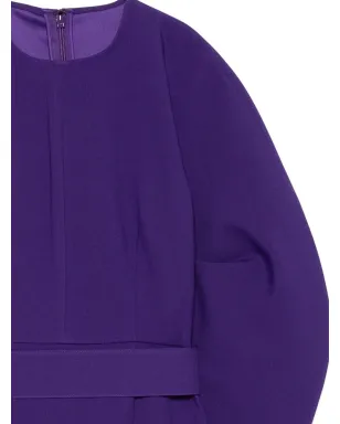 Solace London アレグラ パフスリーブ ベルト付き マキシドレス - パープル - サムネイル3