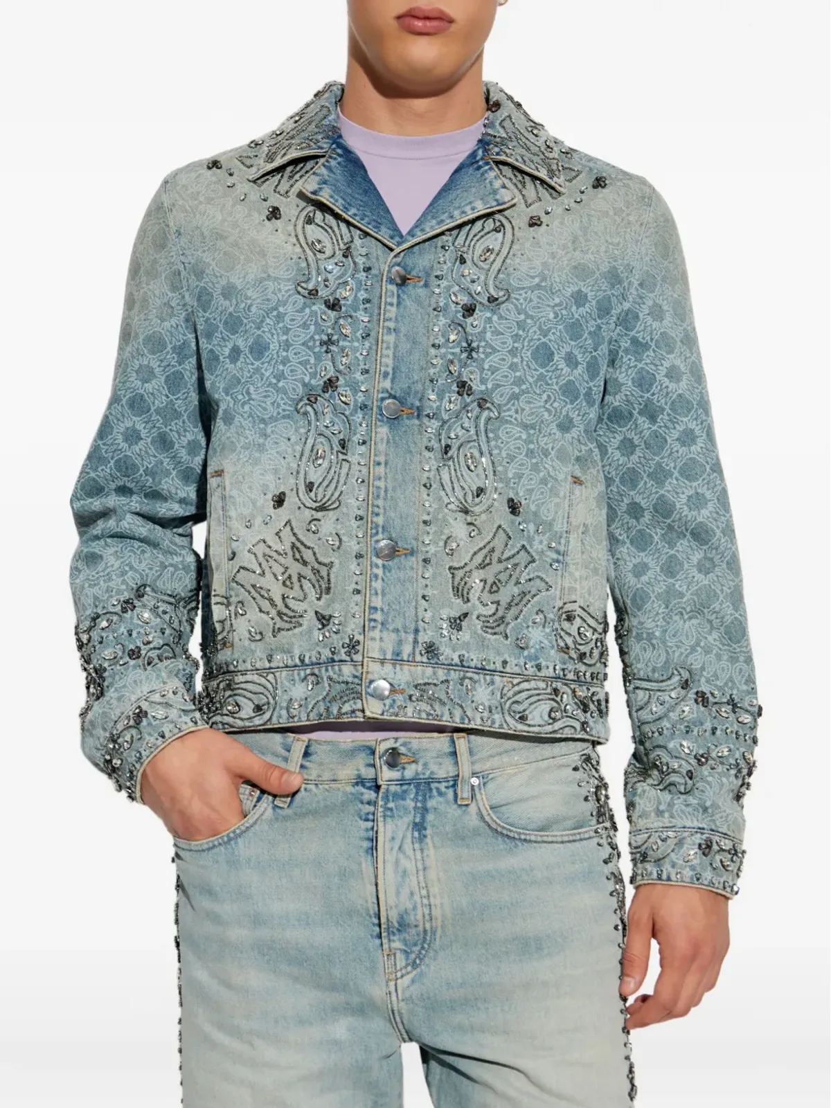 AMIRI エンベリッシュド ペイズリージャケット - 画像3
