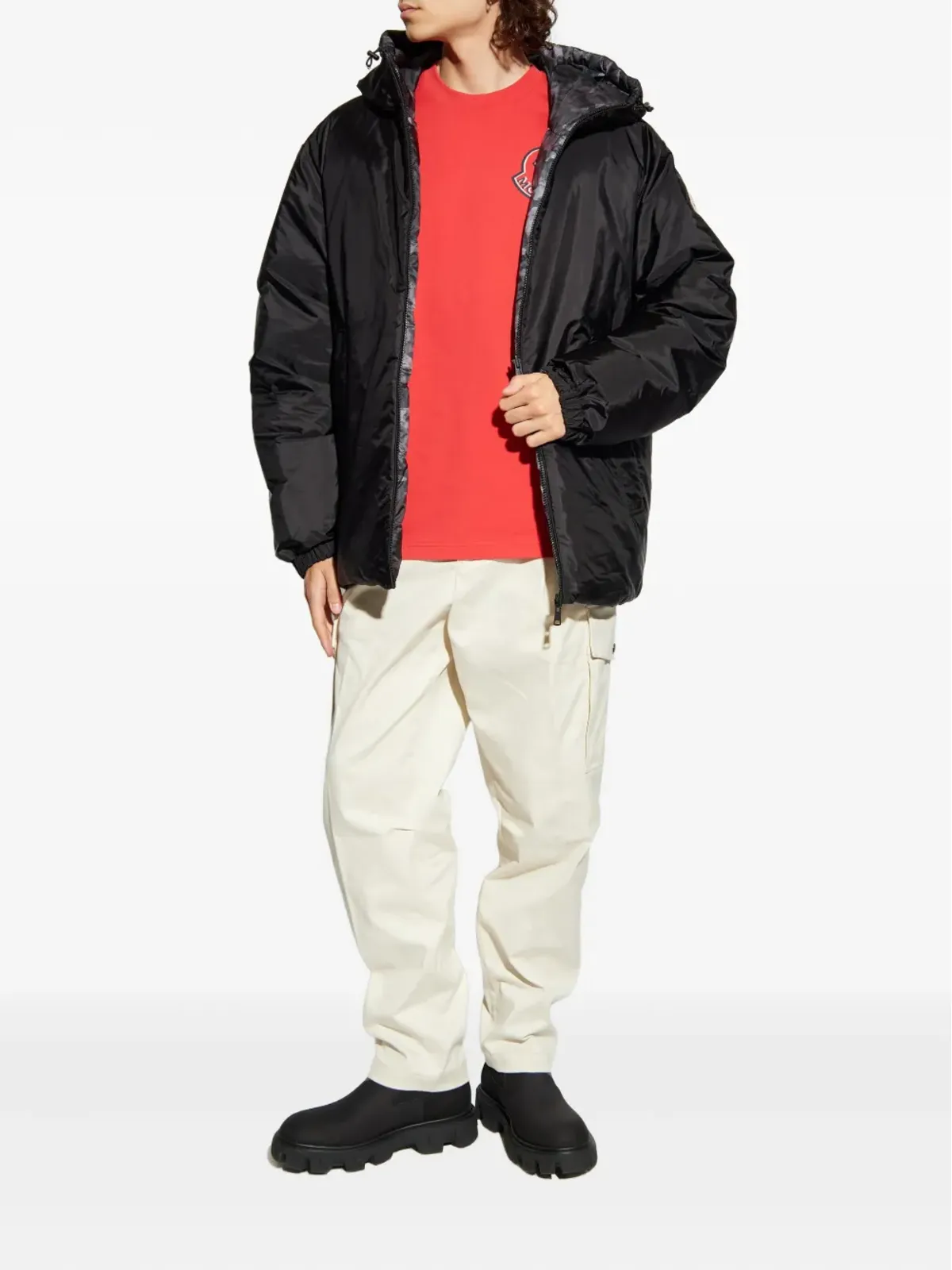 Moncler ジップファスナー付きフード付きダウンジャケット - 画像2