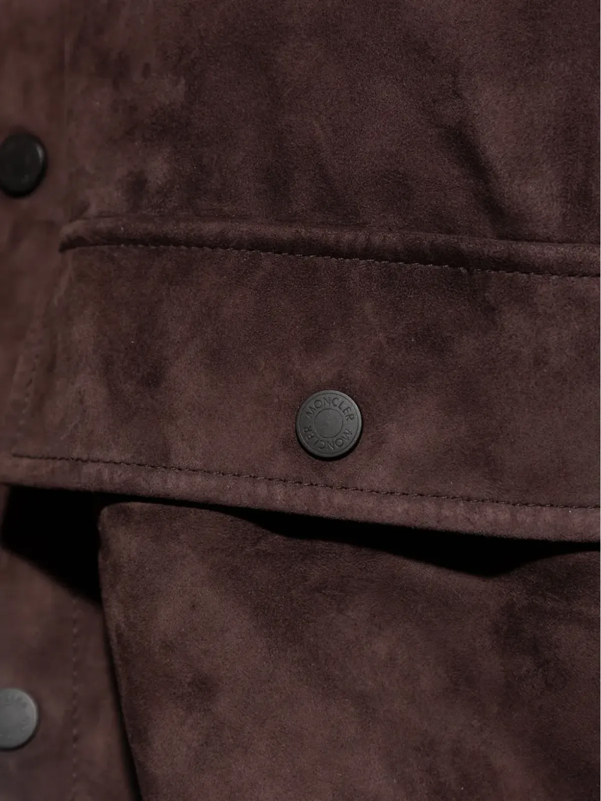Moncler スエード編みパネルカーディガン - 画像5