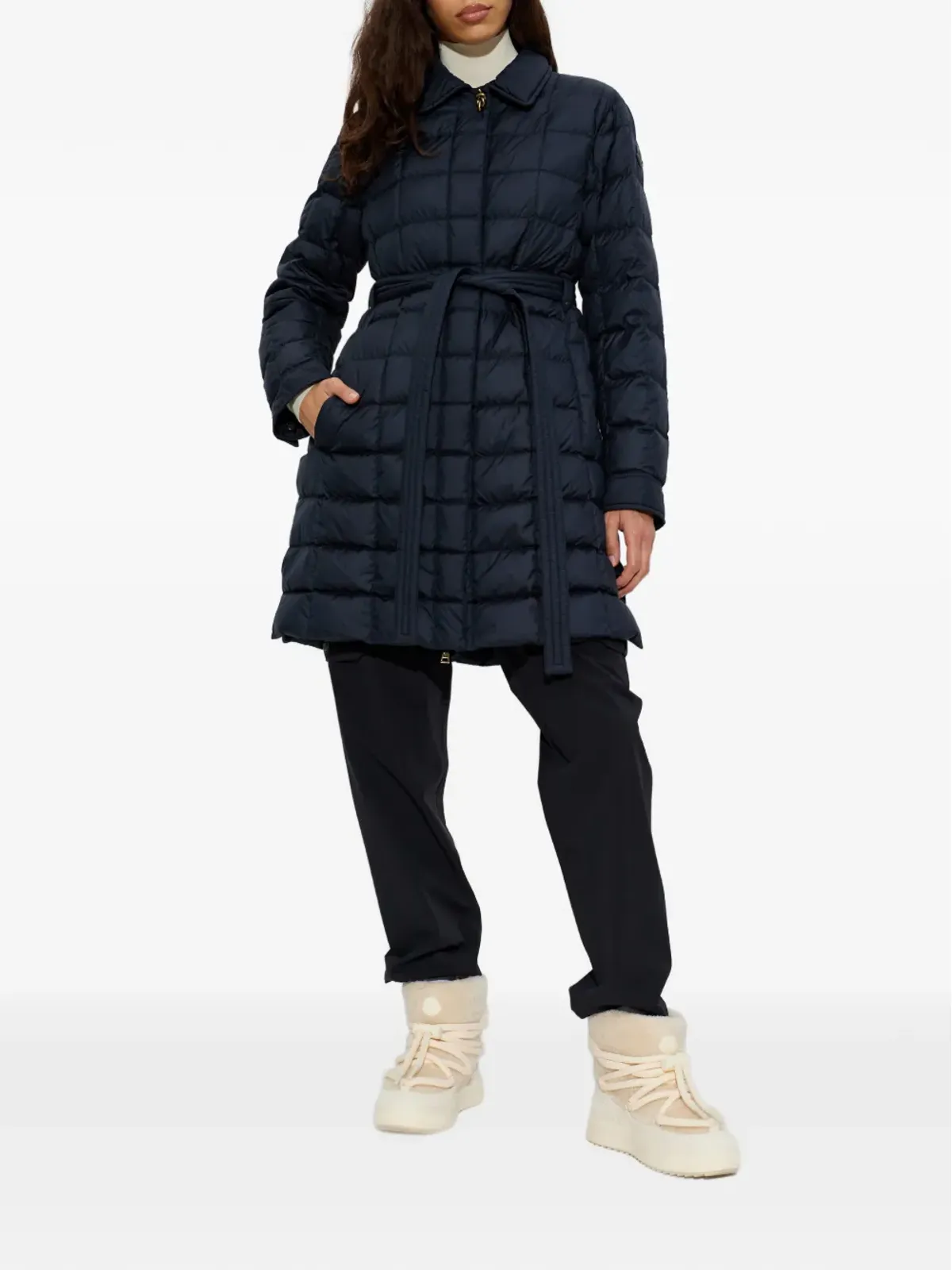 Moncler グレスィロン キルテッド ベルト付きコート - 画像2