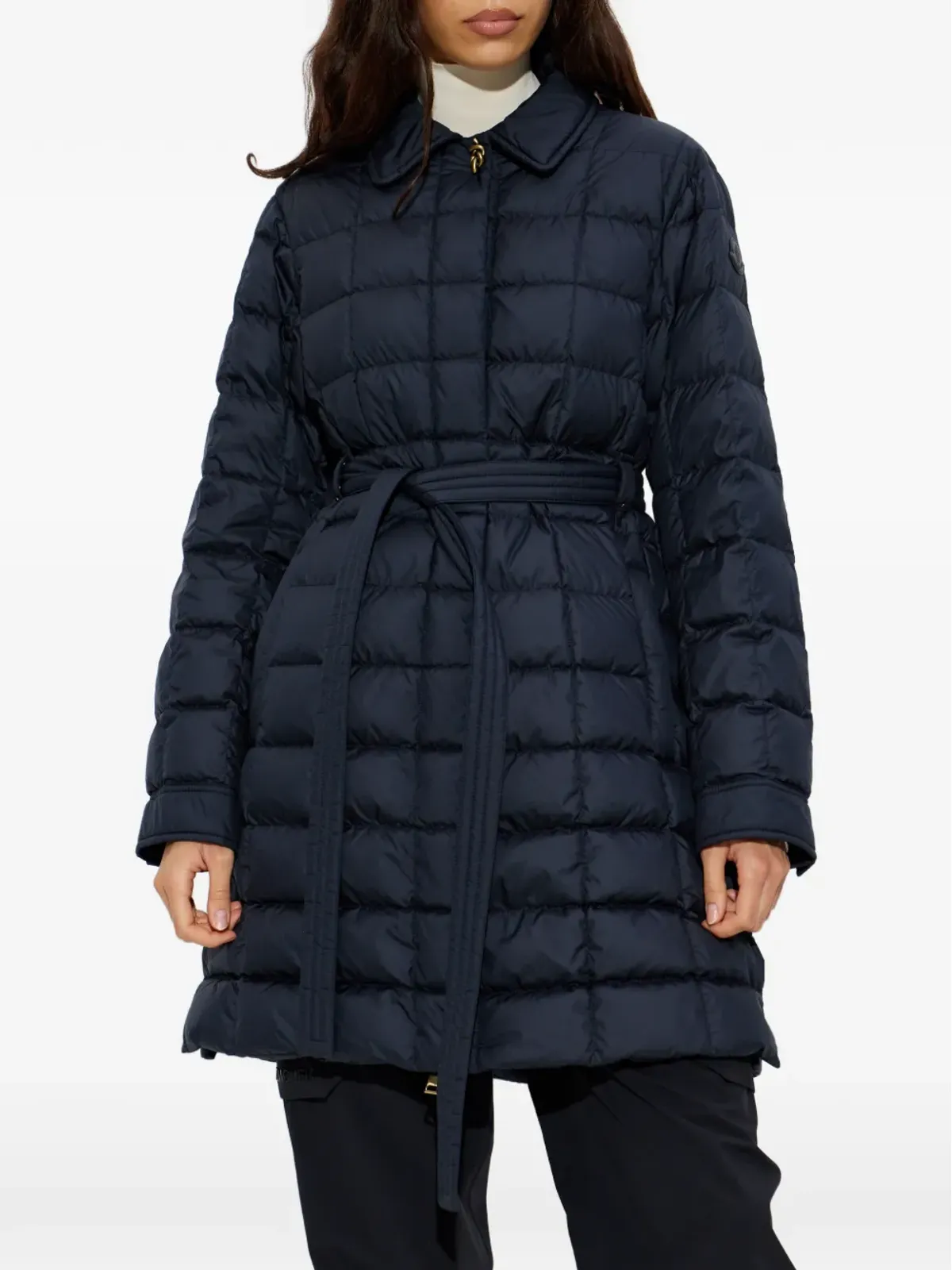 Moncler グレスィロン キルテッド ベルト付きコート - 画像3