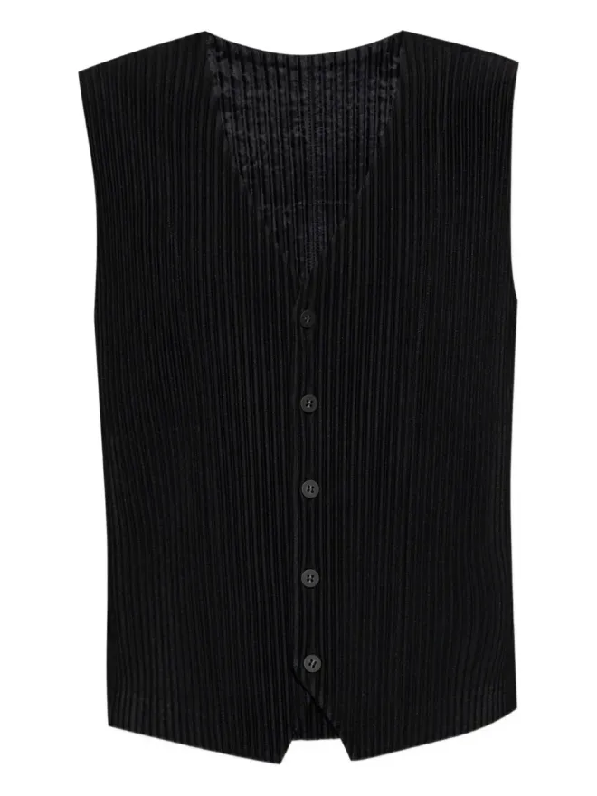 Homme Plissé Issey Miyake Homme Plissé Issey Miyake ウェストコート（プリーツ・ボタンダウン）の商品画像
