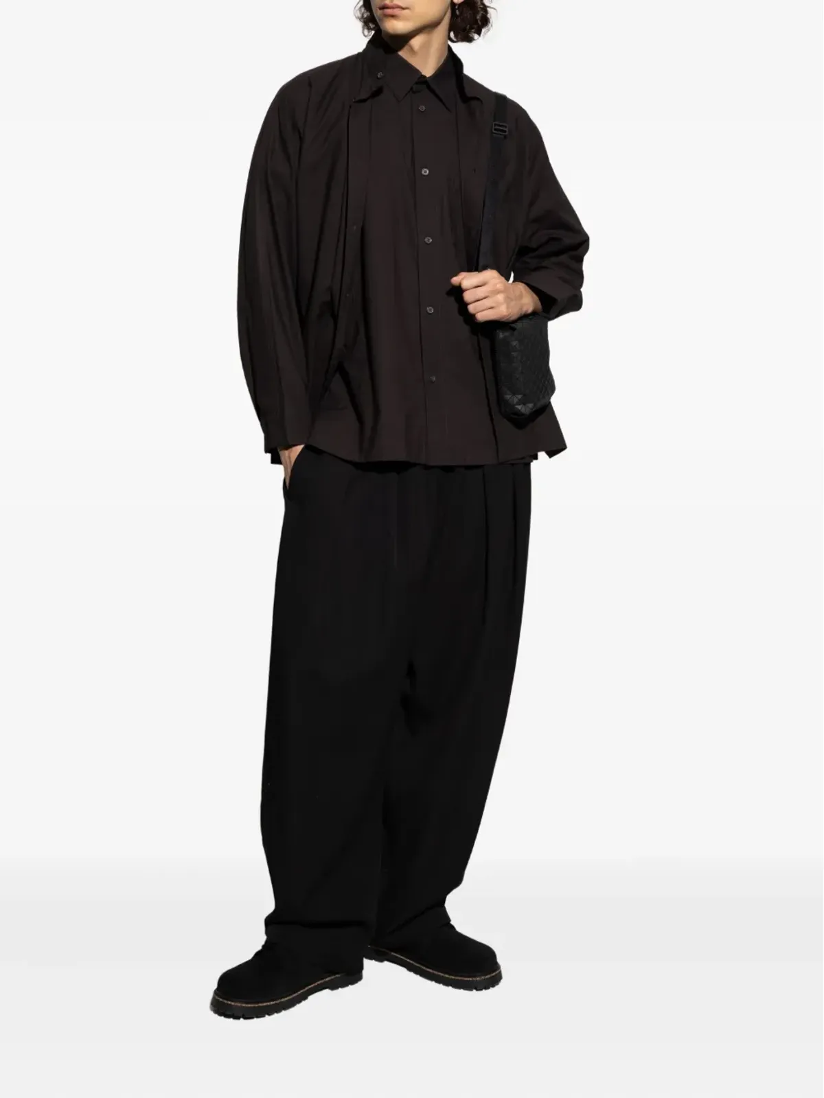 Homme Plissé Issey Miyake マンダリンカラー ポケットシャツ - 画像2