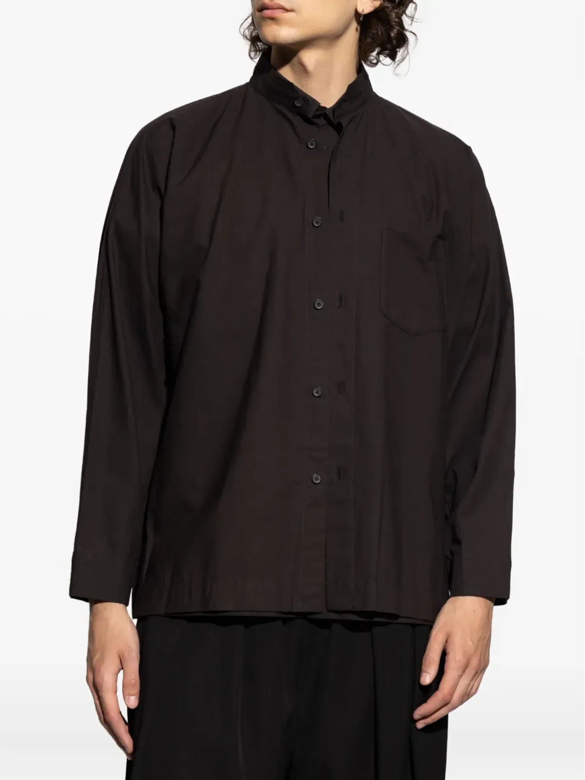 Homme Plissé Issey Miyake マンダリンカラー ポケットシャツ - 画像3