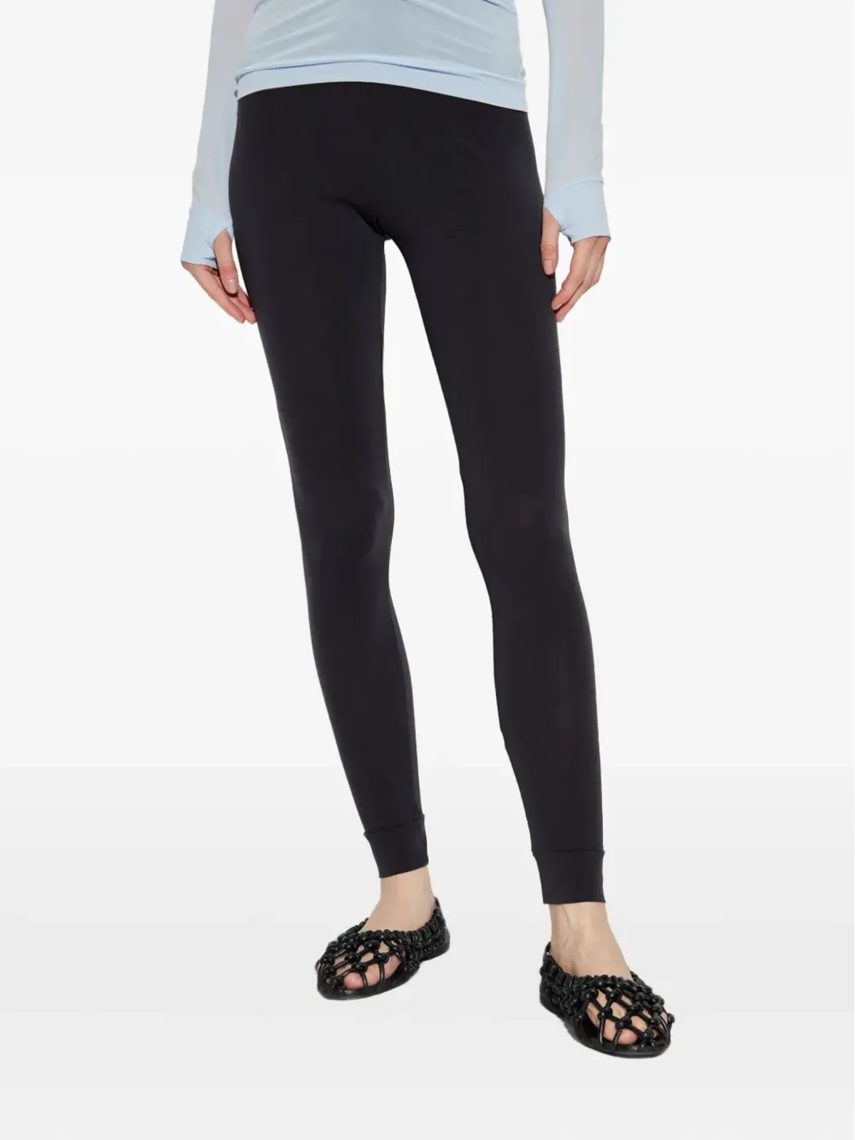 Issey Miyake speckled elastic-waistline レギンス - 画像4