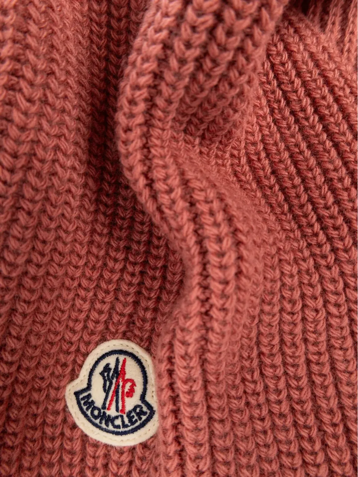 Moncler Enfant リブ編みウール手袋・スカーフセット - ピンク - 画像5