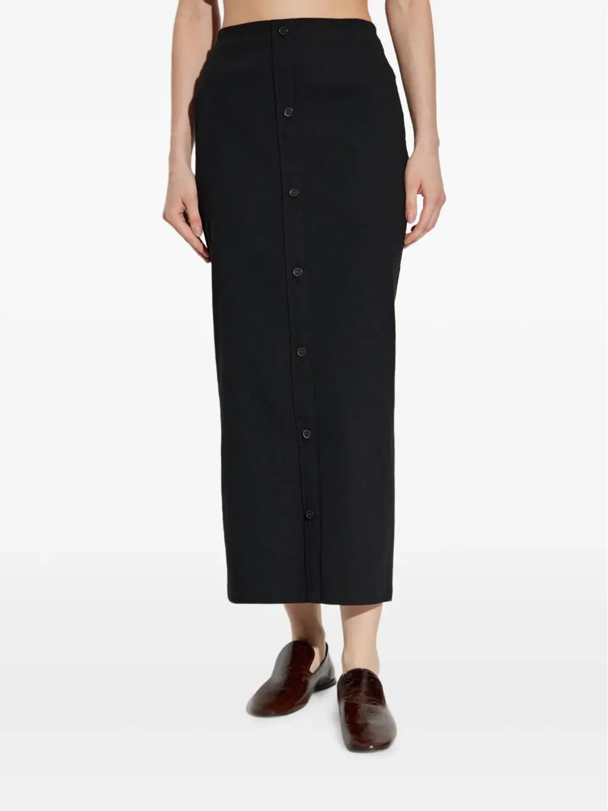 Issey Miyake トルソー風シャツボタン付きスカート - 画像3