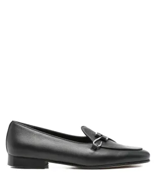 Edhen Milano バックルディテール レザー ローファー - ブラック - サムネイル1