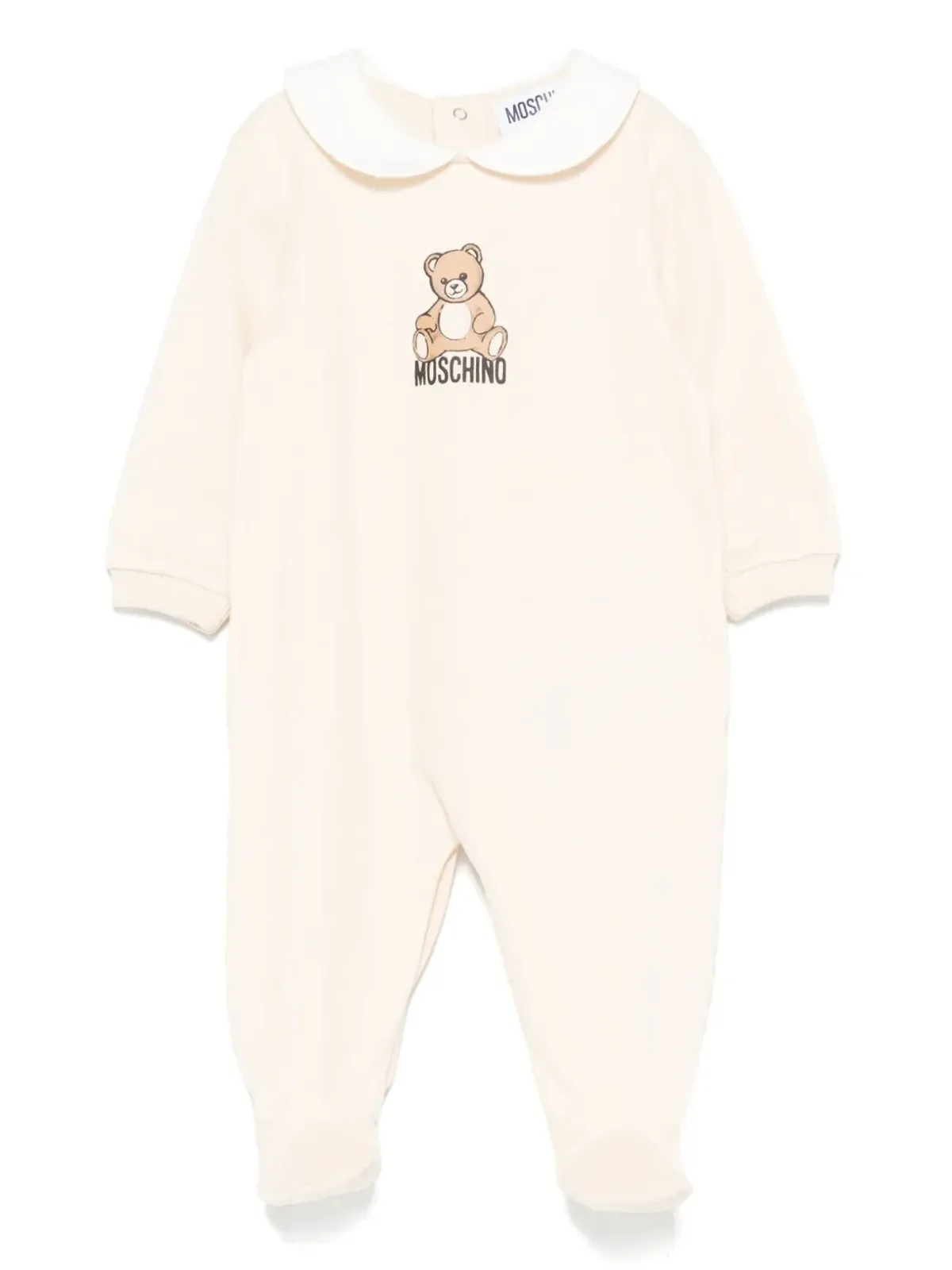Moschino Kids teddy-print ピーターパンカラー ロンパース - 画像1
