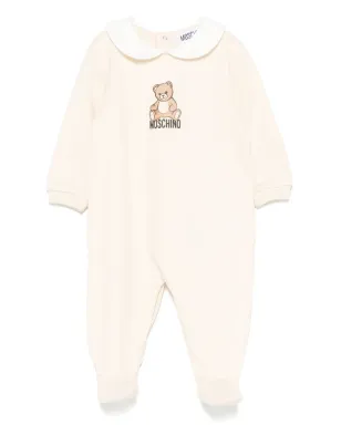 Moschino Kids teddy-print ピーターパンカラー ロンパース - サムネイル1