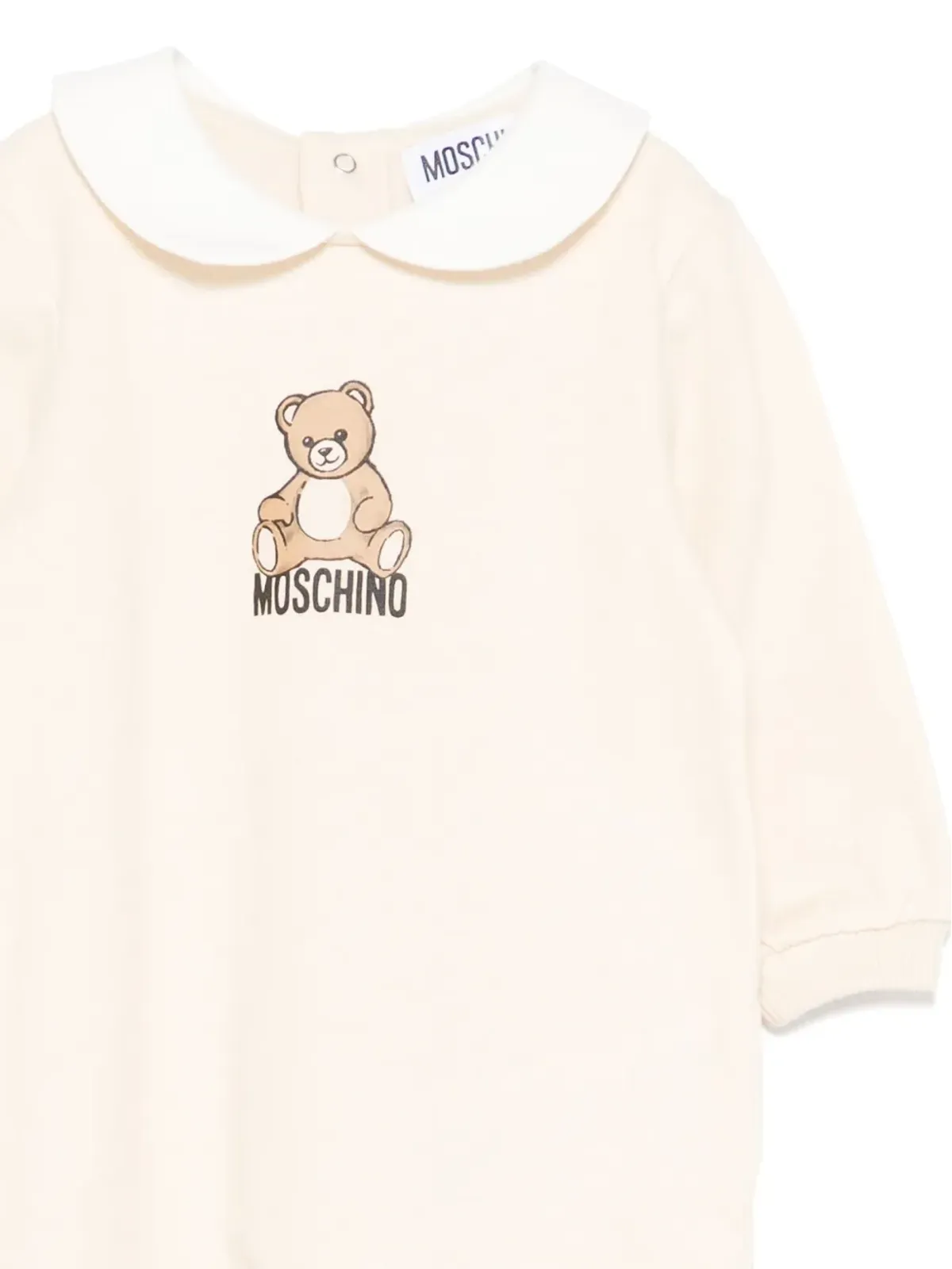 Moschino Kids teddy-print ピーターパンカラー ロンパース - 画像3