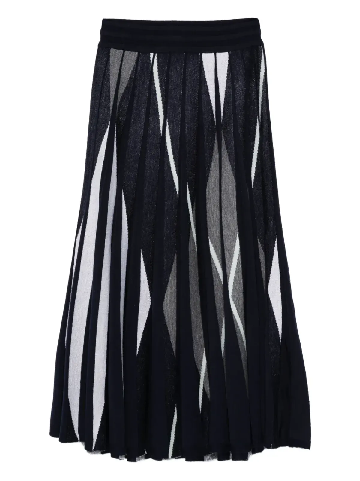 BOMPARD プリーツカシミア ミディスカート - ブルー - 画像1